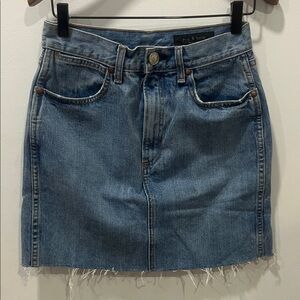 Rag & Bone Classic Blue Denim Mini Skirt